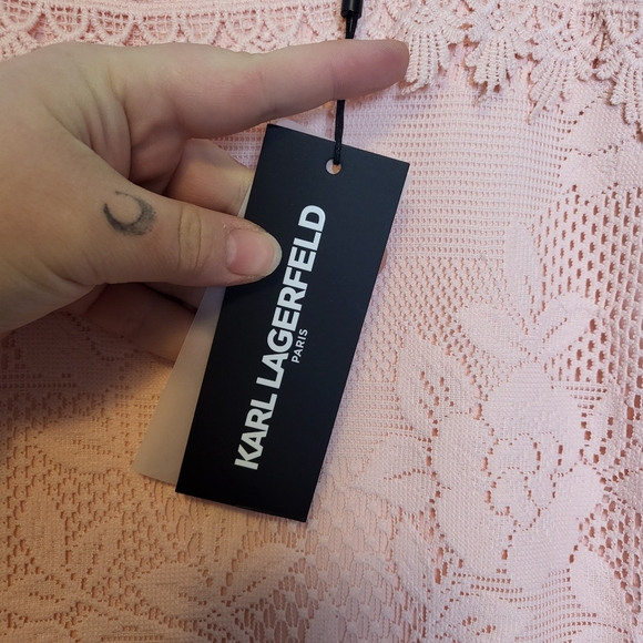 Karl Lagerfeld Peace Lace Sleeveless Dress - Picture 3 of 6